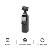 DJI Pocket 2 - Handheld 3-Axis Gimbal Stabilizer with 4K Camera, 64MP Photo, Pocket-Sized, ActiveTrack