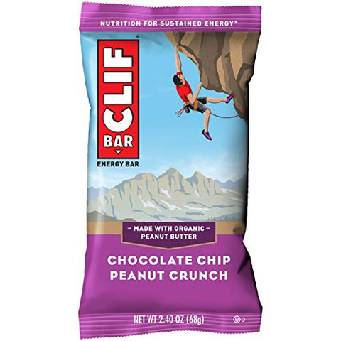 CLIF BARS - Chocolate Chip Peanut Crunch - (12 Count)