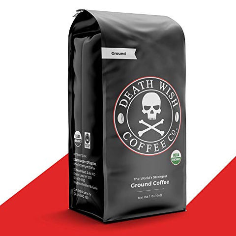 DEATH WISH COFFEE - Dark Roast, [16 oz.] The World's Strongest (1-Pack)