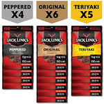 Jack Link’s Variety Pack – Includes Original, Teriyaki, & Peppered Beef Jerky – 15 Pack, 1.25 Oz Bags