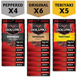 Jack Link’s Variety Pack – Includes Original, Teriyaki, & Peppered Beef Jerky – 15 Pack, 1.25 Oz Bags